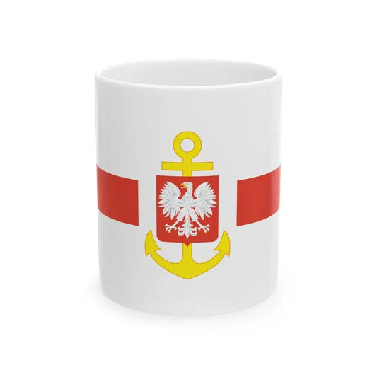 PRL service flag red (Poland) White Coffee Mug 11oz - Go Mug Yourself
