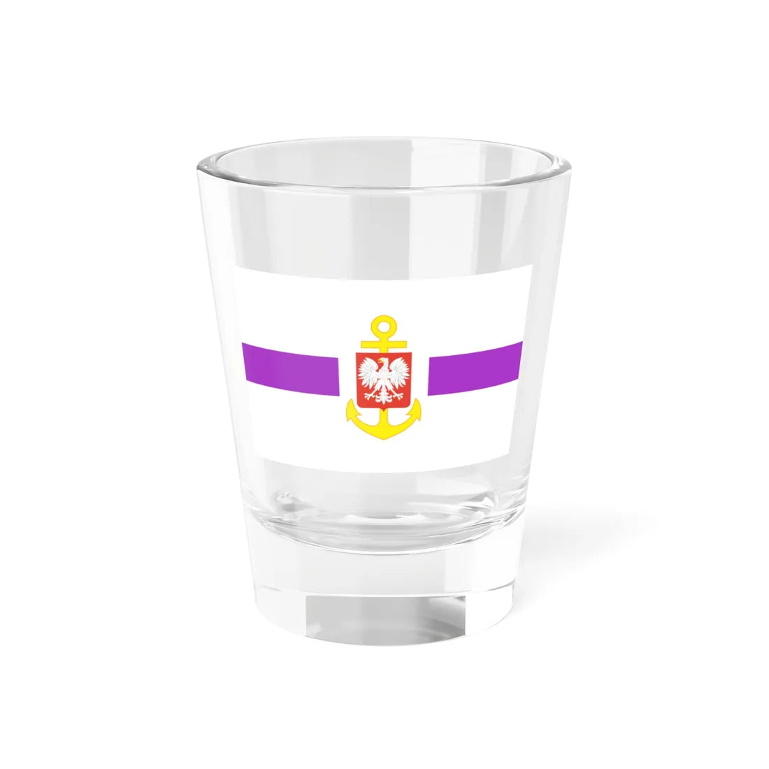 PRL service flag violet (Poland) Shot Glass 1.5oz 1.5oz - Go Mug Yourself