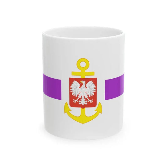 PRL service flag violet (Poland) White Coffee Mug 11oz - Go Mug Yourself