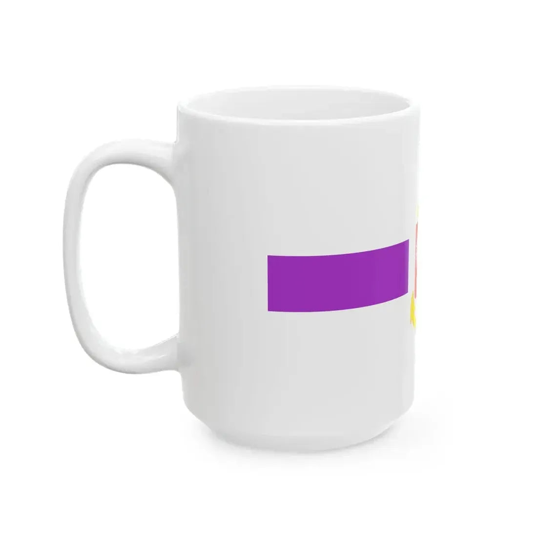 PRL service flag violet (Poland) White Coffee Mug - Go Mug Yourself