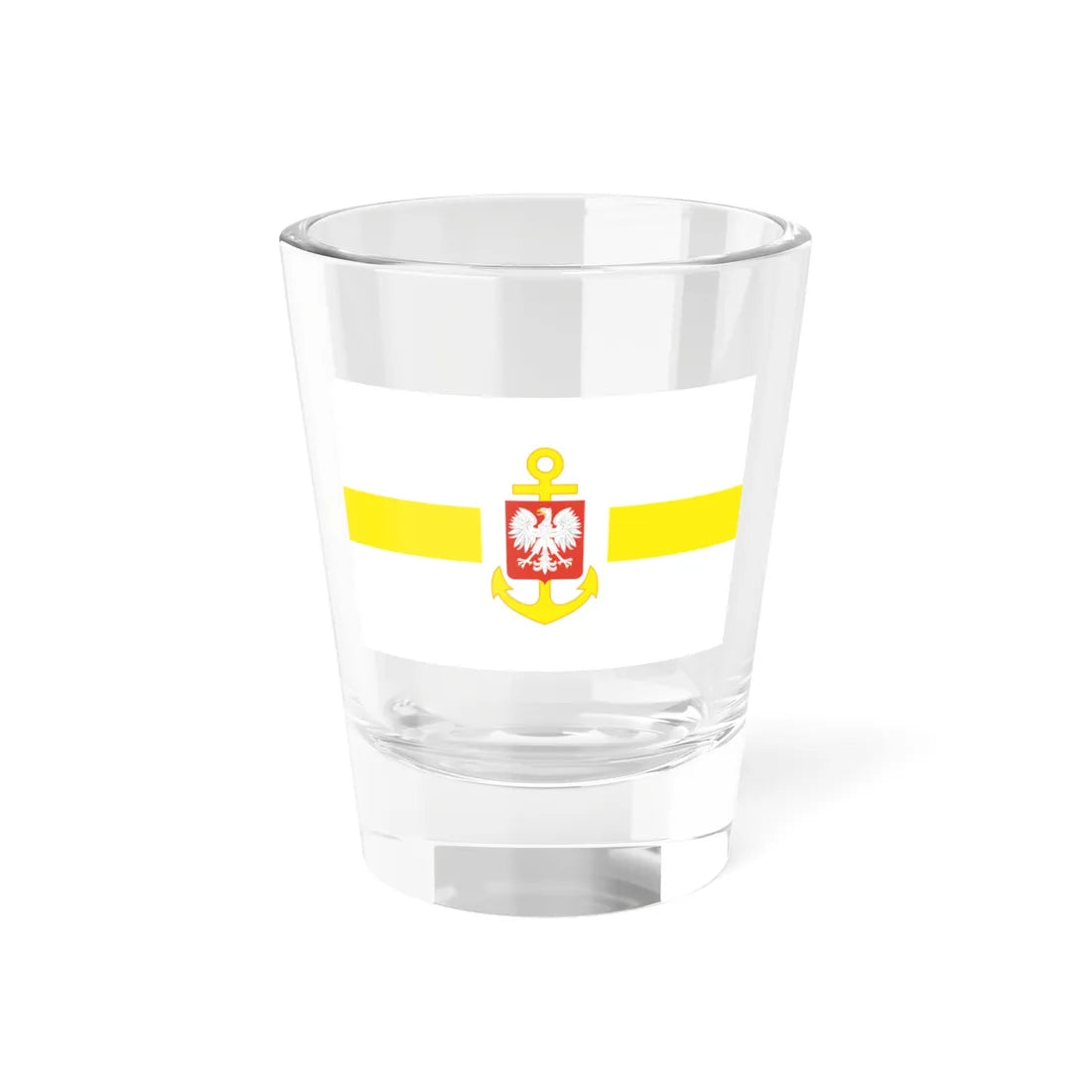 PRL service flag yellow (Poland) Shot Glass 1.5oz 1.5oz - Go Mug Yourself