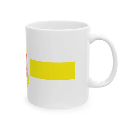 PRL service flag yellow (Poland) White Coffee Mug - Go Mug Yourself