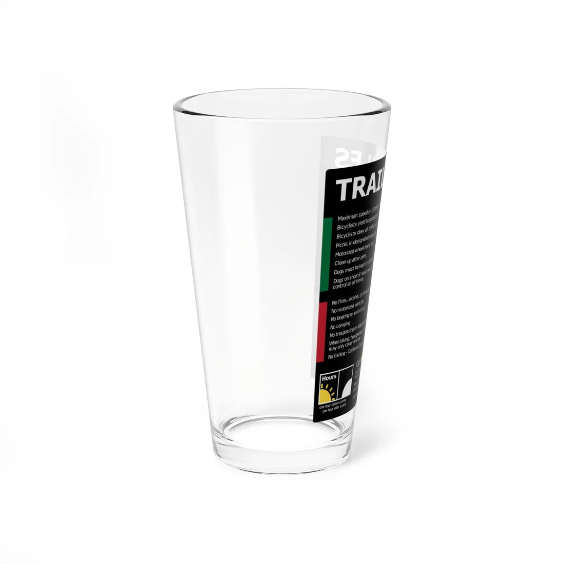 PRNS CSJ-TR1C (California) (Road Sign) Pint Glass 16oz - Go Mug Yourself