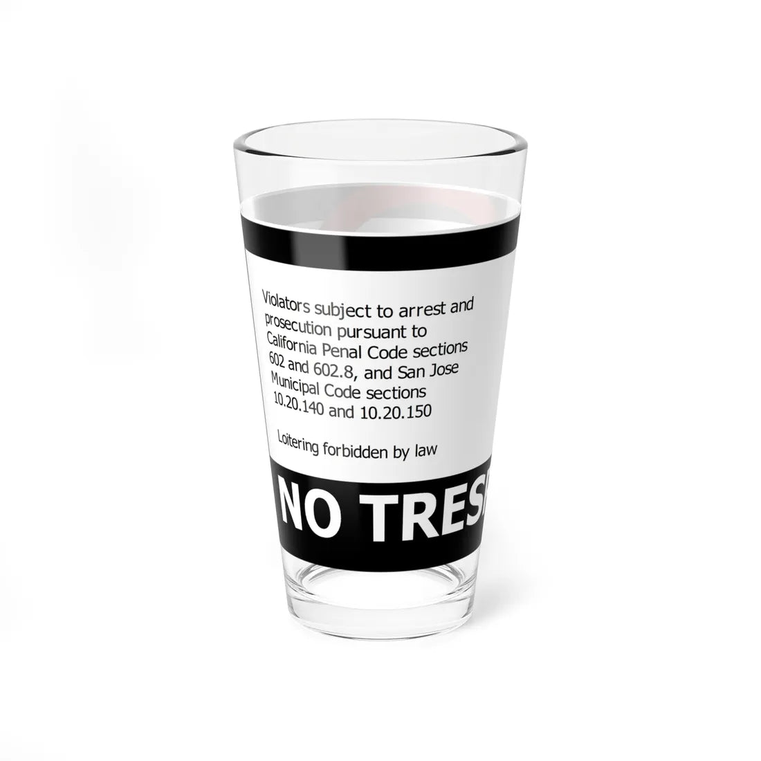 PRNS CSJ-TR3 (California) (Road Sign) Pint Glass 16oz - Go Mug Yourself