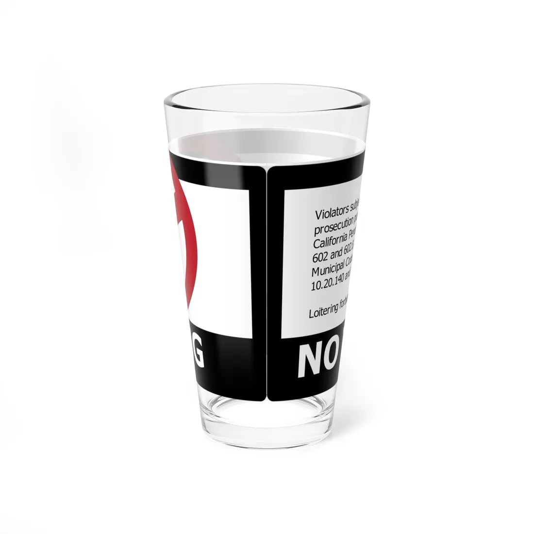 PRNS CSJ-TR3 (California) (Road Sign) Pint Glass 16oz - Go Mug Yourself