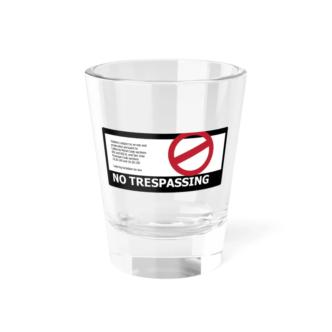 PRNS CSJ-TR3 (California) (Road Sign) Shot Glass 1.5oz 1.5oz - Go Mug Yourself
