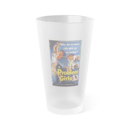 PROBLEM GIRLS 1953 Movie Poster - Frosted Pint Glass 16oz-Go Mug Yourself