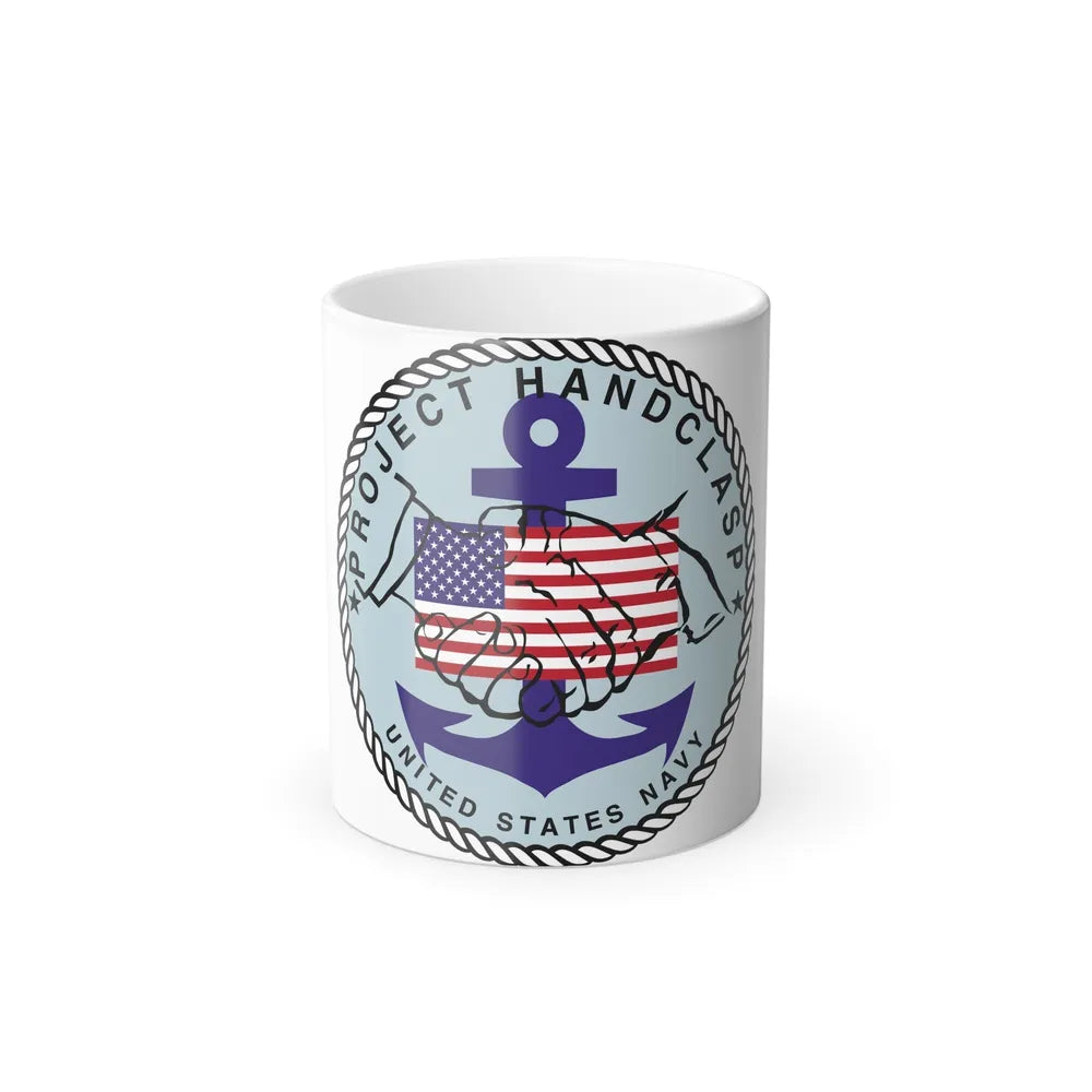 Project Handclasp Navy - Color Changing Mug 11oz-11oz-Go Mug Yourself