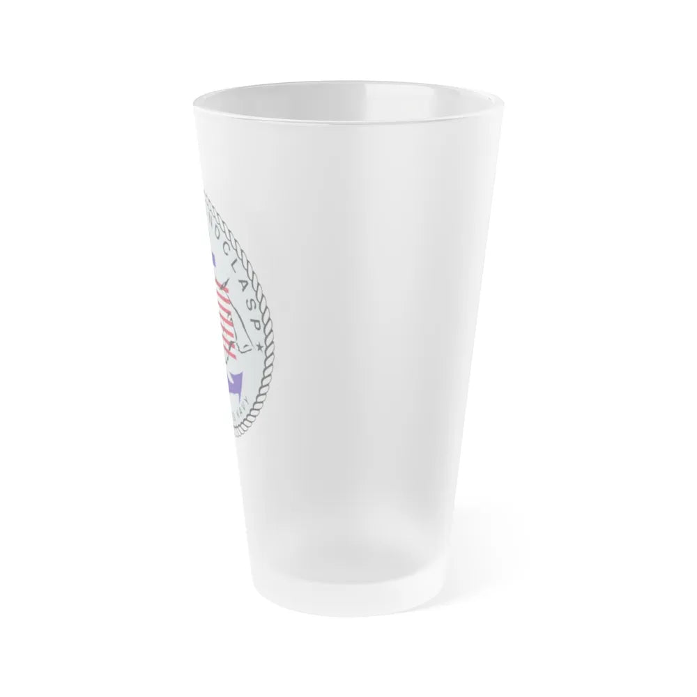 Project Handclasp Navy - Frosted Pint Glass 16oz-Go Mug Yourself