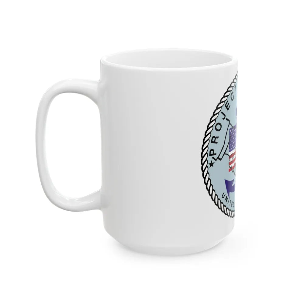 Project Handclasp Navy - White Coffee Mug-Go Mug Yourself