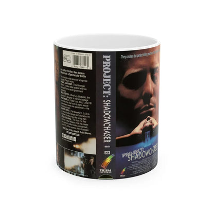 PROJECT SHADOWCHASER SCIFI (VHS COVER) - White Coffee Mug-11oz-Go Mug Yourself