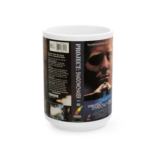 PROJECT SHADOWCHASER SCIFI (VHS COVER) - White Coffee Mug 15oz - Go Mug Yourself