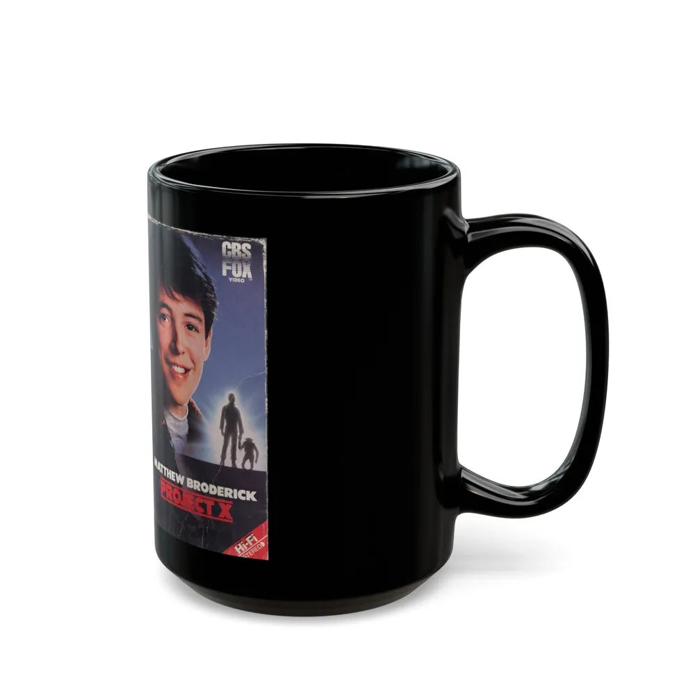 PROJECT X MATTHEW BRODERICK (VHS COVER) - Black Coffee Mug-Go Mug Yourself