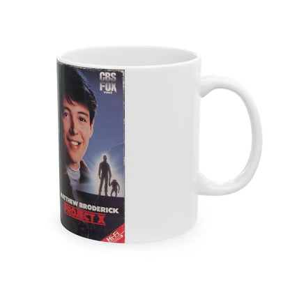 PROJECT X MATTHEW BRODERICK (VHS COVER) - White Coffee Mug-Go Mug Yourself