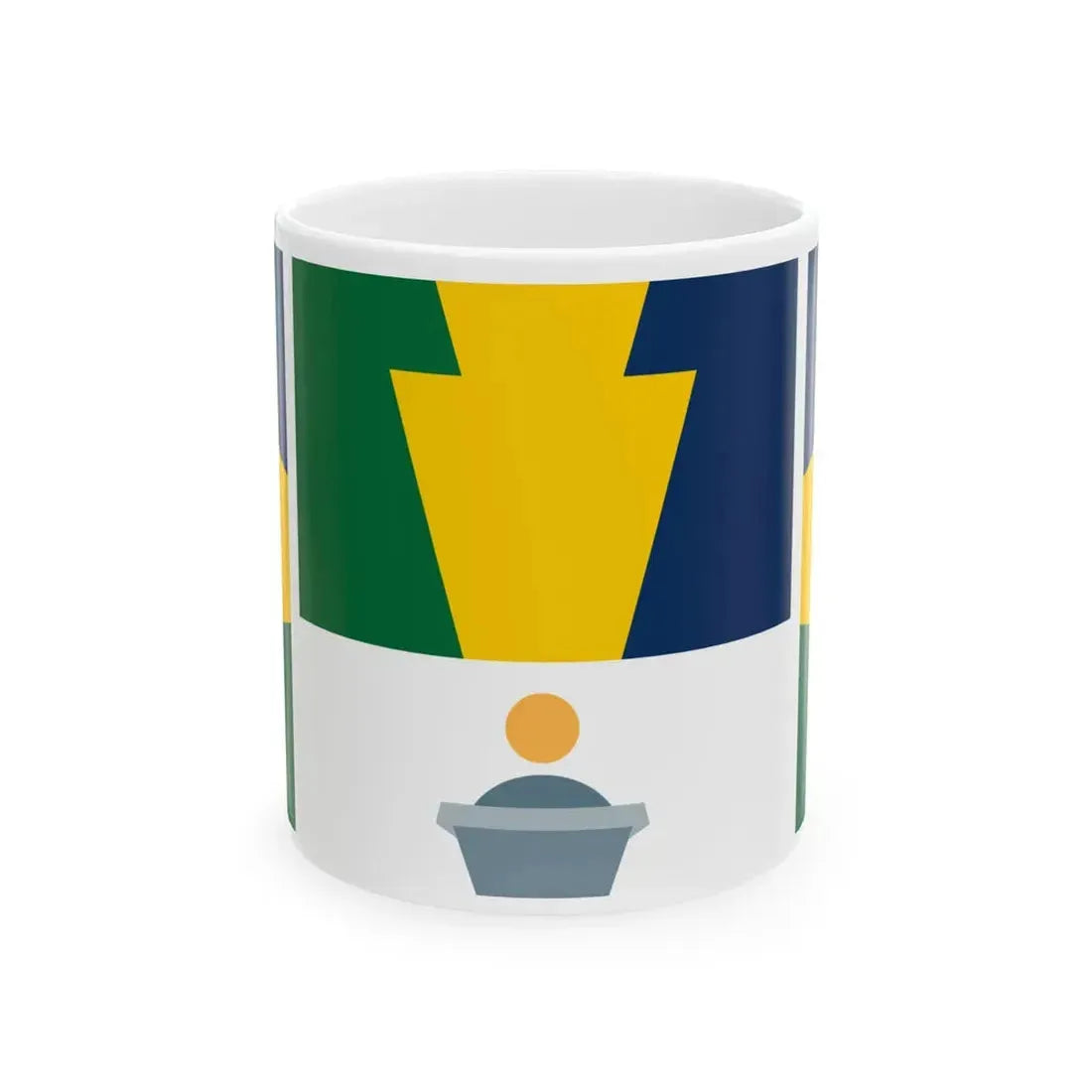 Proper display of the Keystone Flag (United States) White Coffee Mug 11oz - Go Mug Yourself