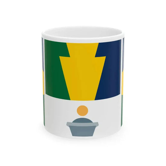 Proper display of the Keystone Flag (United States) White Coffee Mug 11oz - Go Mug Yourself