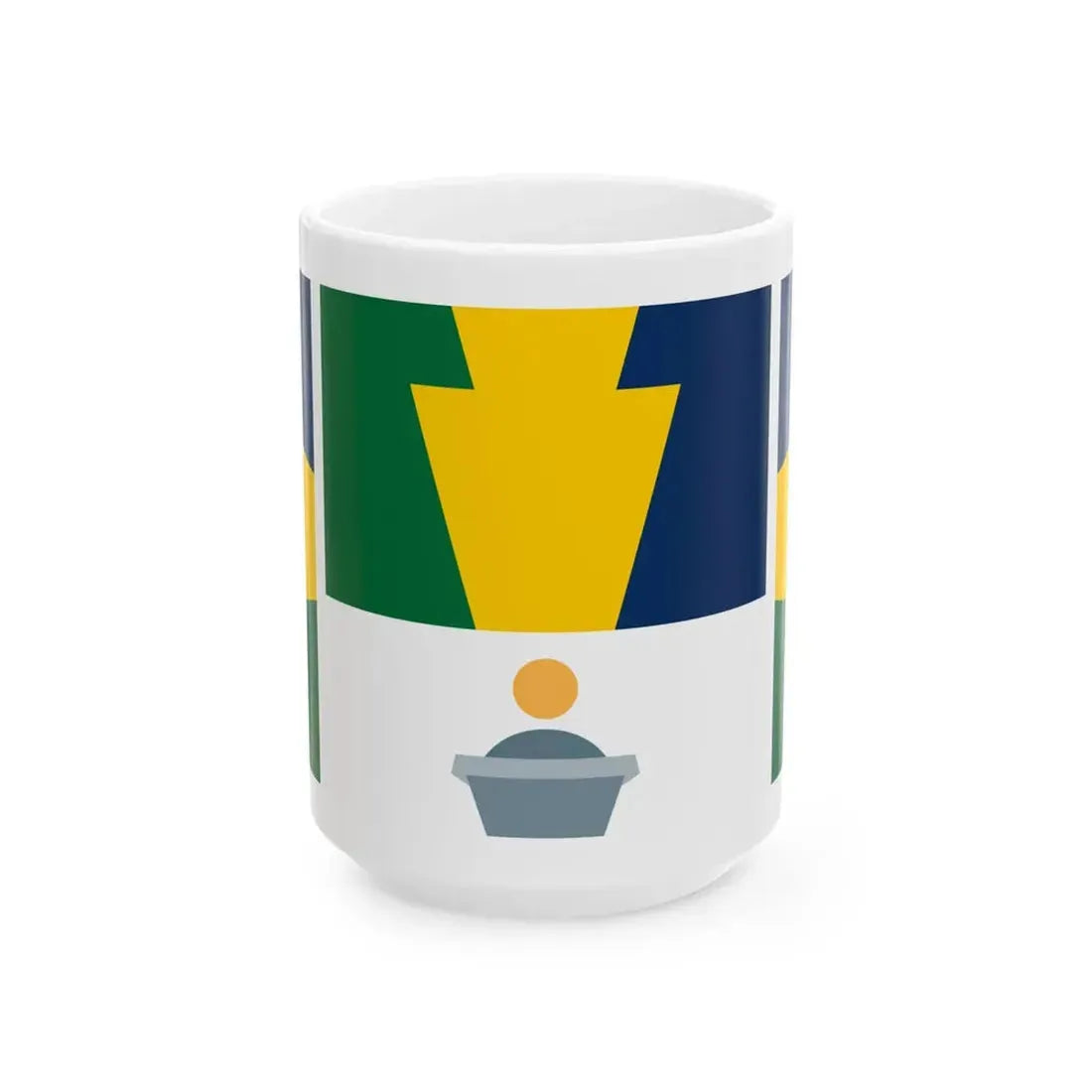 Proper display of the Keystone Flag (United States) White Coffee Mug 15oz - Go Mug Yourself