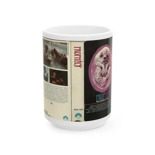 PROPHECY THE MONSTER MOVIE (VHS COVER) - White Coffee Mug 15oz - Go Mug Yourself