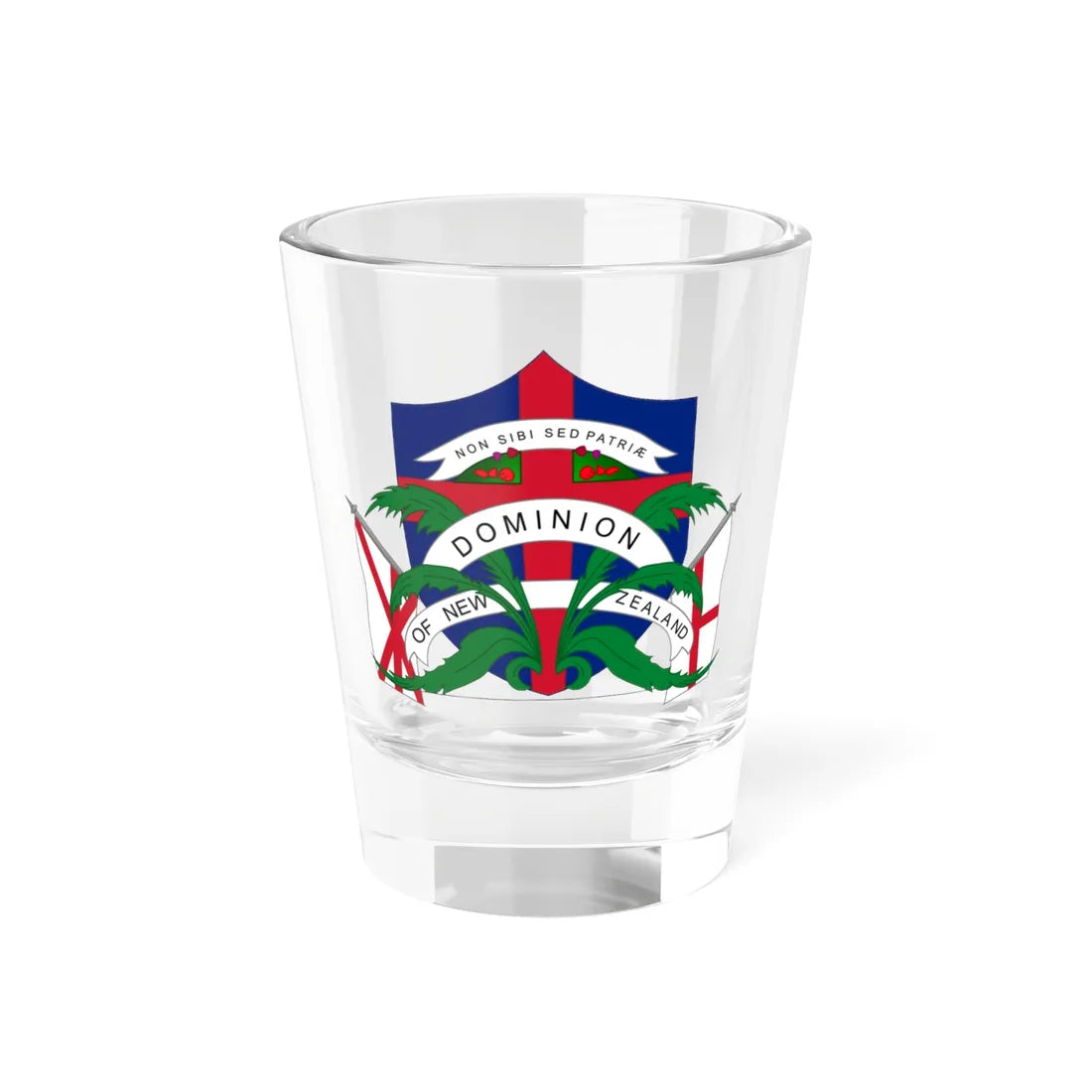Proposal Coat of Arms of New Zealand (New Zealand) (Coat of Arms) Shot Glass 1.5oz 1.5oz - Go Mug Yourself