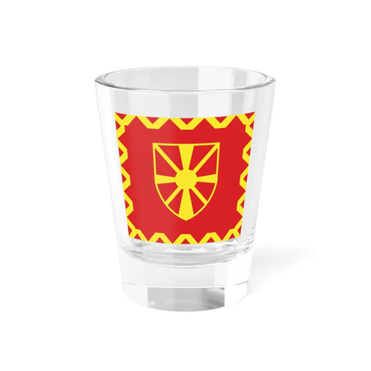 Proposal for presidential flag of North Macedonia (North Macedonia) Shot Glass 1.5oz 1.5oz - Go Mug Yourself