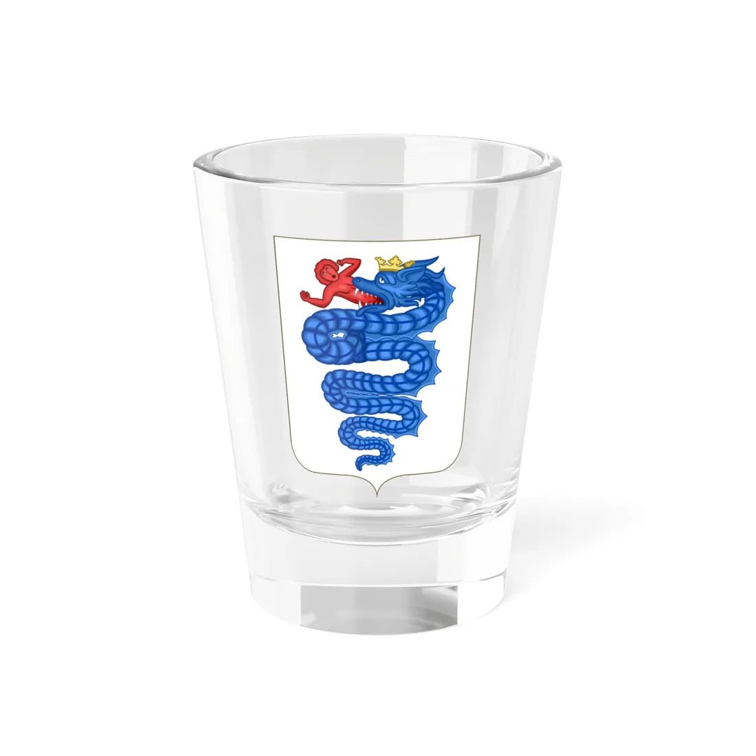 Proposed Arms of Lombardy 1910 (Italy) (Coat of Arms) Shot Glass 1.5oz 1.5oz - Go Mug Yourself
