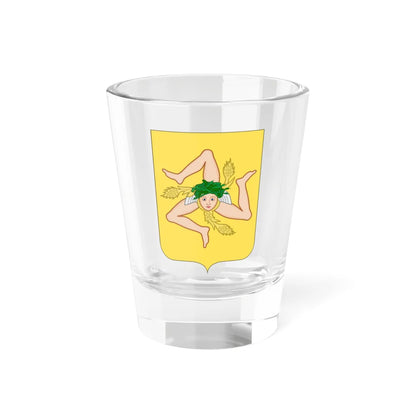 Proposed Arms of Sicily 1910 (Italy) (Coat of Arms) Shot Glass 1.5oz 1.5oz - Go Mug Yourself