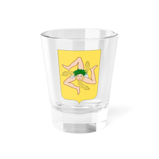 Proposed Arms of Sicily 1910 (Italy) (Coat of Arms) Shot Glass 1.5oz 1.5oz - Go Mug Yourself