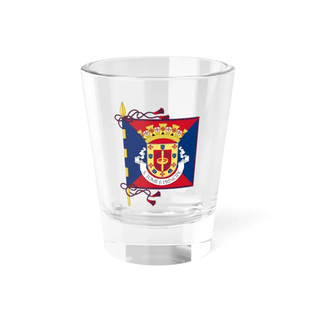 Proposed banner of Portuguese Sao Tome and Principe 1932 (Portugal) Shot Glass 1.5oz 1.5oz - Go Mug Yourself