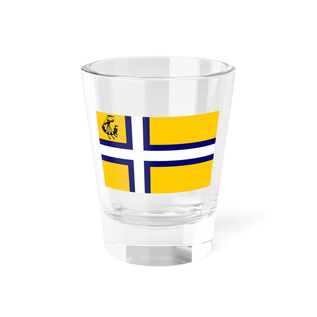 Proposed civil flag of Outer Hebrides (Scotland) Shot Glass 1.5oz 1.5oz - Go Mug Yourself
