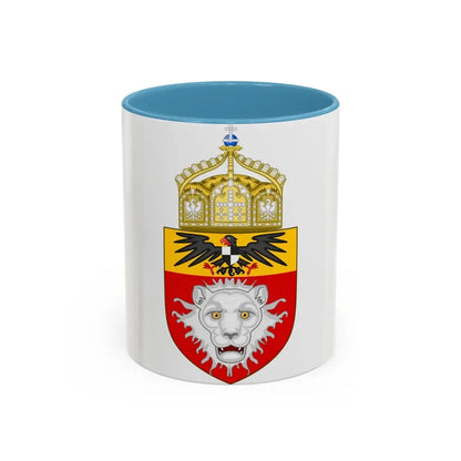 Proposed Coat of Arms East Africa 1914 - Accent Coffee Mug 11oz Light Blue - Go Mug Yourself