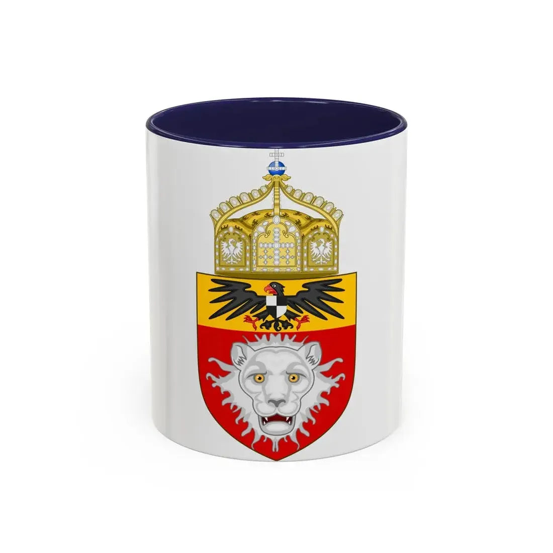 Proposed Coat of Arms East Africa 1914 - Accent Coffee Mug 11oz Navy - Go Mug Yourself