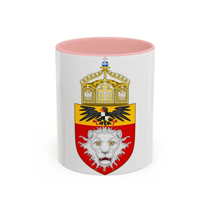 Proposed Coat of Arms East Africa 1914 - Accent Coffee Mug 11oz Pink - Go Mug Yourself