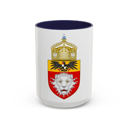 Proposed Coat of Arms East Africa 1914 - Accent Coffee Mug 15oz Navy - Go Mug Yourself