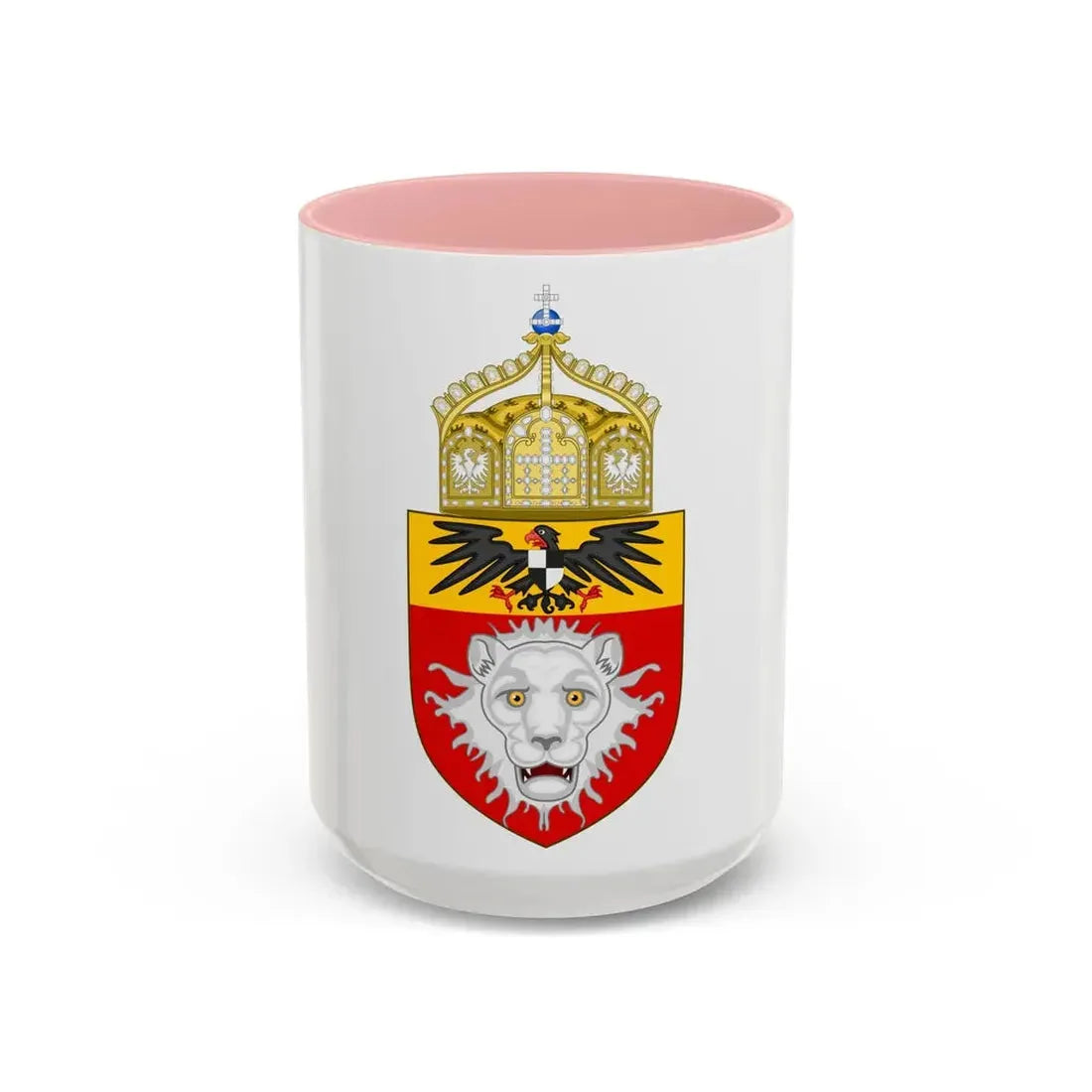 Proposed Coat of Arms East Africa 1914 - Accent Coffee Mug 15oz Pink - Go Mug Yourself