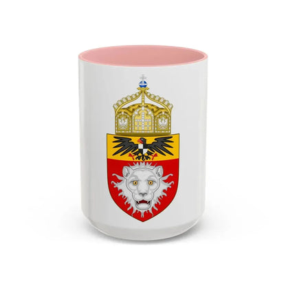 Proposed Coat of Arms East Africa 1914 - Accent Coffee Mug 15oz Pink - Go Mug Yourself
