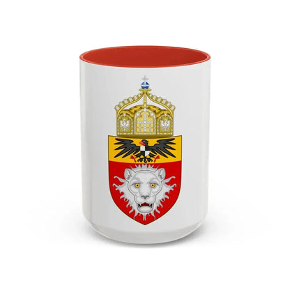 Proposed Coat of Arms East Africa 1914 - Accent Coffee Mug 15oz Red - Go Mug Yourself
