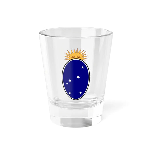 Proposed coat of arms for the National Territory of La Pampa 1919 (Argentina) (Coat of Arms) Shot Glass 1.5oz 1.5oz - Go Mug Yourself