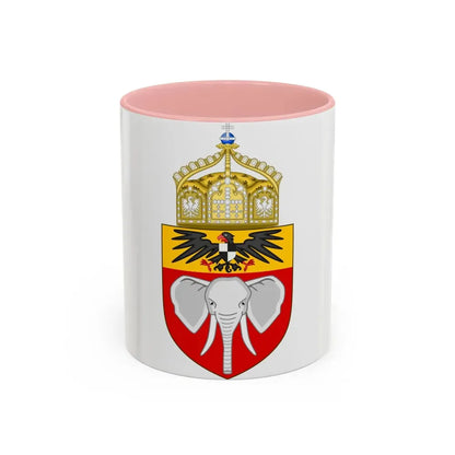 Proposed Coat of Arms Kamerun 1914 - Accent Coffee Mug 11oz Pink - Go Mug Yourself