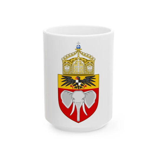 Proposed Coat of Arms Kamerun 1914 - White Coffee Mug-15oz-Go Mug Yourself