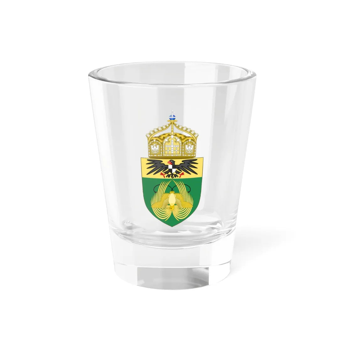 Proposed Coat of Arms New Guinea 1914 (Guinea) (Coat of Arms) Shot Glass 1.5oz 1.5oz - Go Mug Yourself