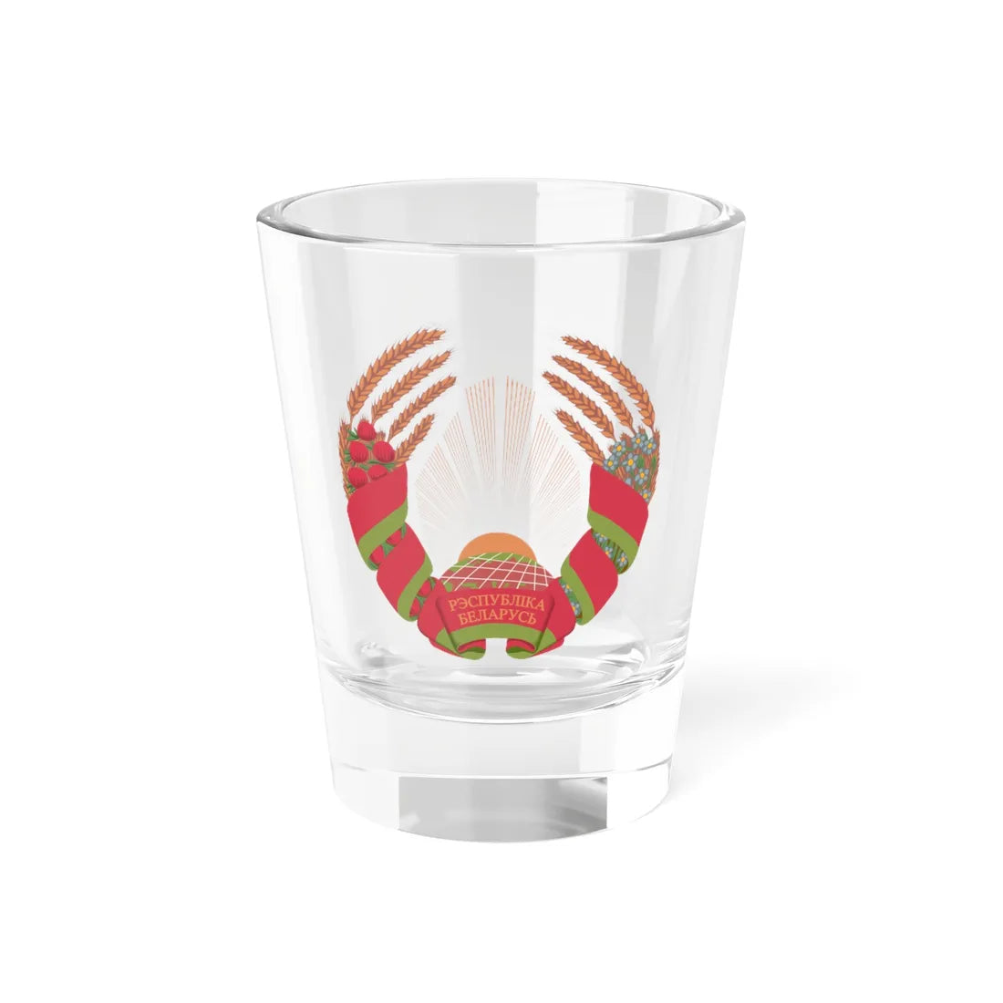 Proposed coat of arms of Belarus 1995 (Belarus) (Coat of Arms) Shot Glass 1.5oz 1.5oz - Go Mug Yourself