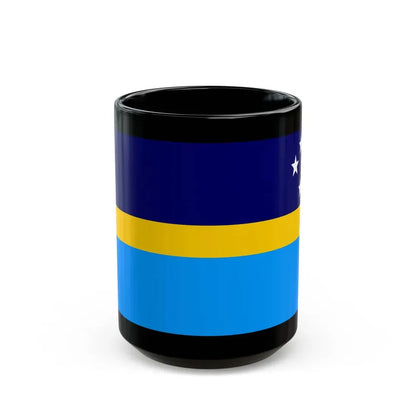Proposed flag of Antarctica Dave Hamilton - Black Coffee Mug 15oz - Go Mug Yourself