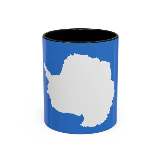 Proposed flag of Antarctica Graham Bartram - Accent Coffee Mug 11oz Black - Go Mug Yourself
