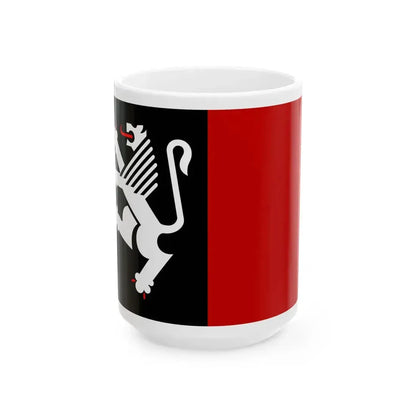 Proposed flag of Aosta Valley (Italy) White Coffee Mug 15oz - Go Mug Yourself