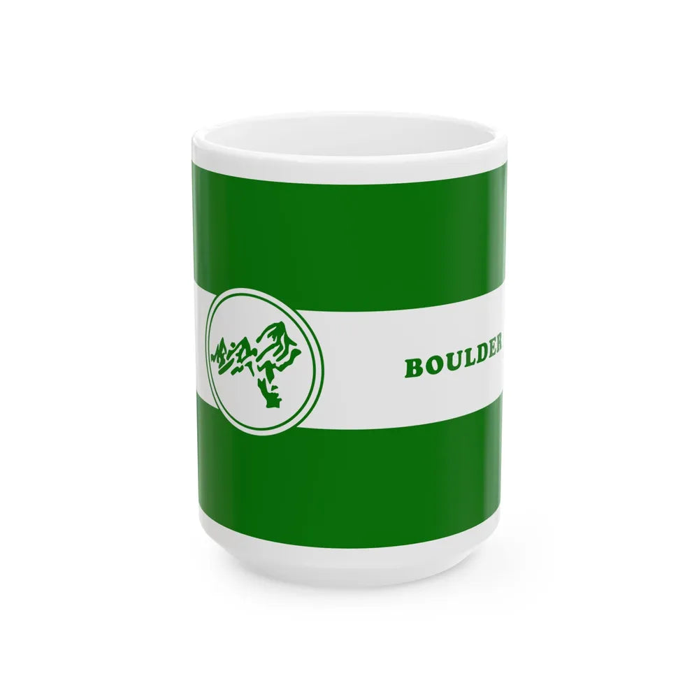Proposed Flag of Boulder Colorado (United States) White Coffee Mug 15oz - Go Mug Yourself