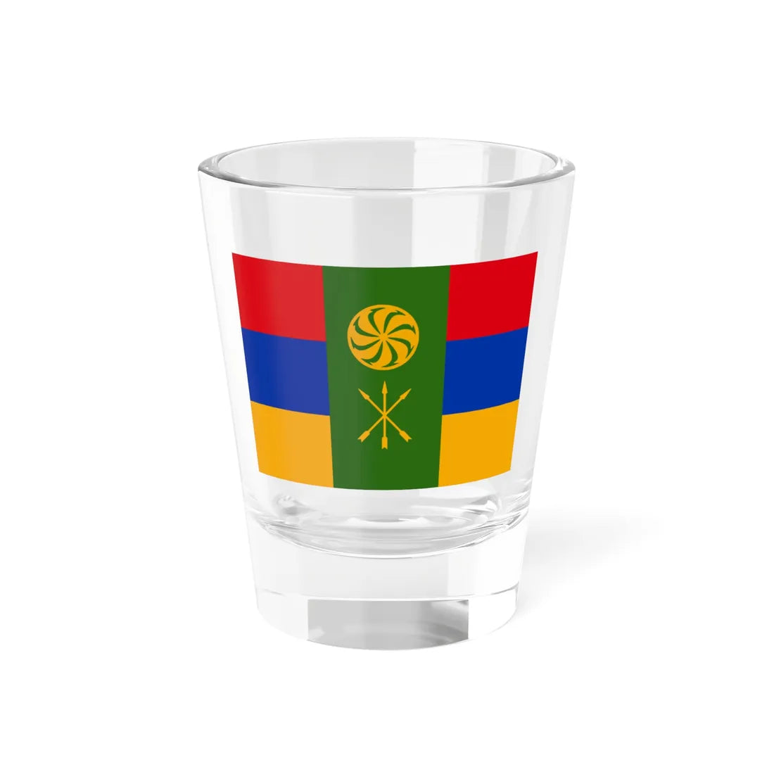 Proposed flag of Cherkesogai (Armenia) Shot Glass 1.5oz 1.5oz - Go Mug Yourself