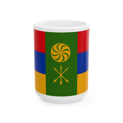 Proposed flag of Cherkesogai (Armenia) White Coffee Mug 15oz - Go Mug Yourself