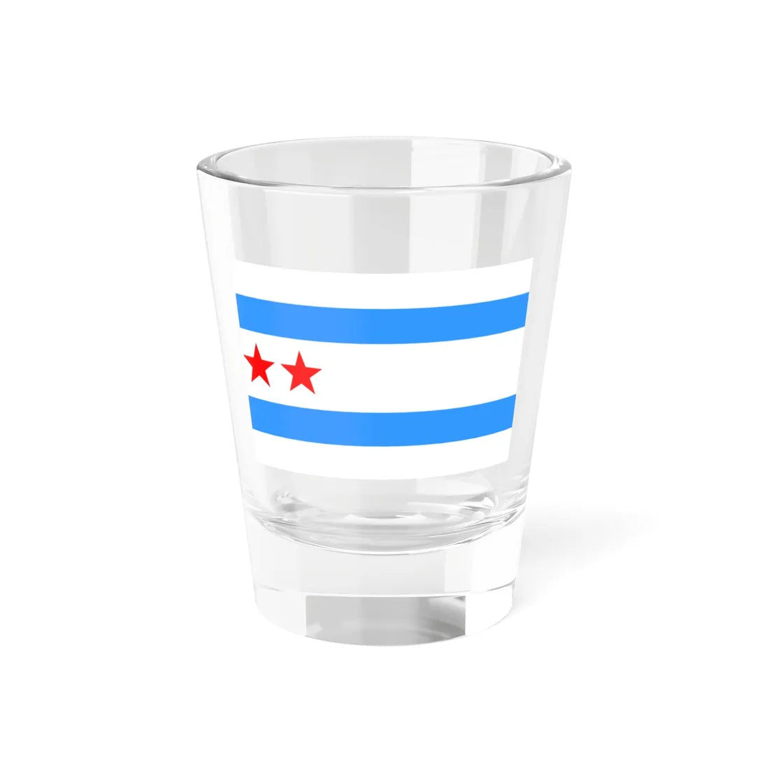 Proposed flag of Chicago Illinois 1928 (United States) Shot Glass 1.5oz 1.5oz - Go Mug Yourself