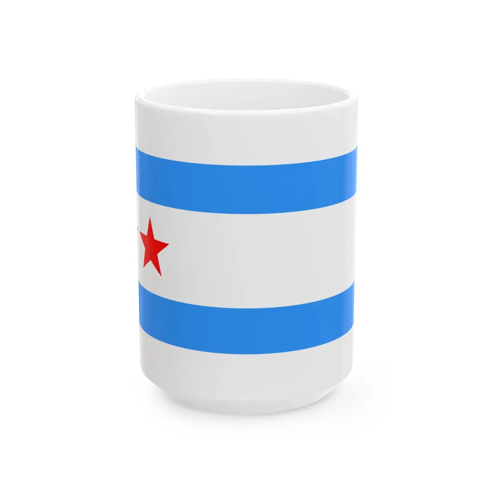 Proposed flag of Chicago Illinois 1928 (United States) White Coffee Mug 15oz - Go Mug Yourself