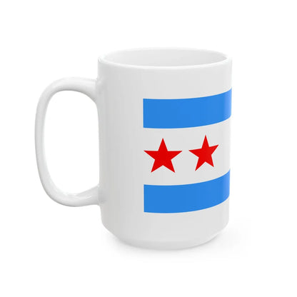 Proposed flag of Chicago Illinois 1928 (United States) White Coffee Mug - Go Mug Yourself